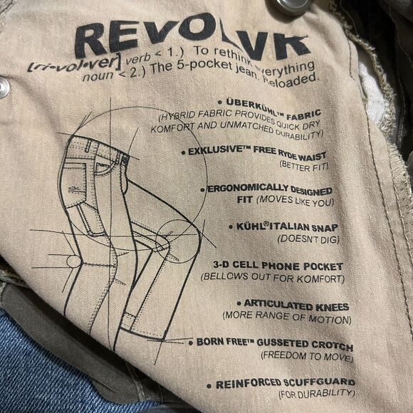 Kuhl Revolvr Pants Mens 30x32 Gray Cotton Stretch Outdoor Hiking Workwear - Picture 7 of 10